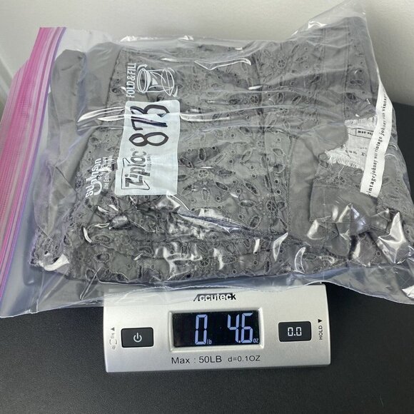 Vintage Johnny Was Women's Eyelet Blouse Tunic Size S Gray Oversized Lagenlook - Picture 8 of 8